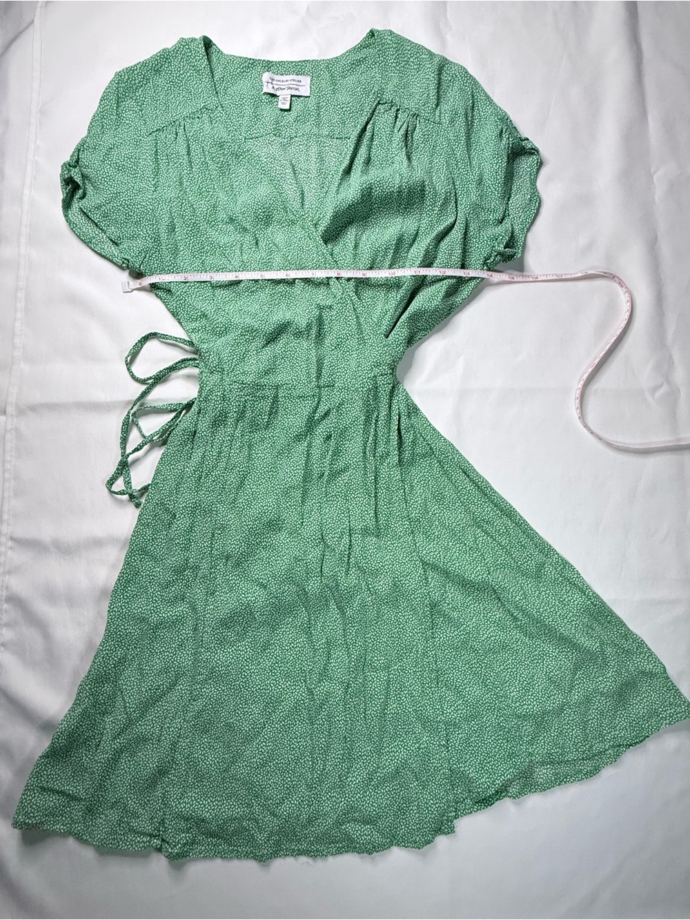 & Other Stories Mint Green Wrap Dress with cap Sleeves NWOT